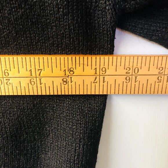 Vintage Crystal Sportsware Large Black Sweater Silk Angora Blend Long Sleeve - Picture 9 of 10